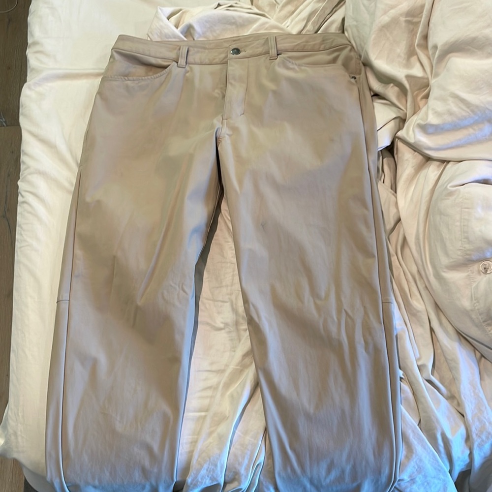 Lululemon tan pants abc slim size 34